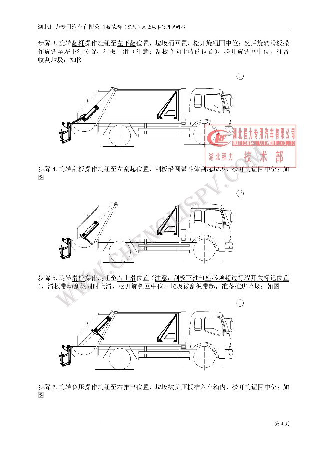后裝（壓縮式）垃圾車(chē)使用說(shuō)明書(shū)